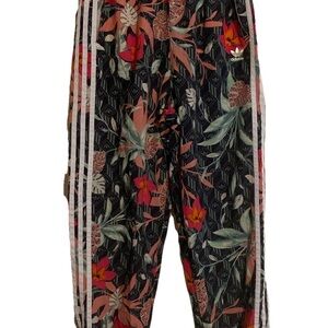 adidas Floral Track Pants - Black and Red